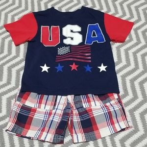 USA Shirt and Shorts Set